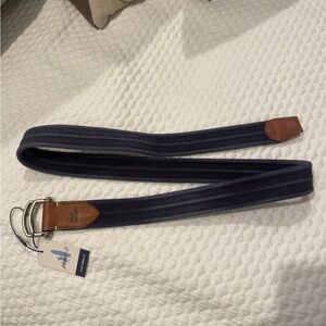 Men's Navy Belt with Brown Accents